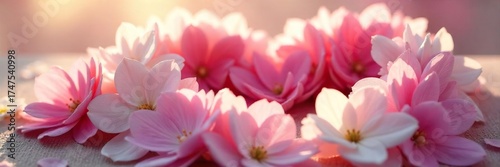 Serene Heart-Shaped Flower Arrangement in Soft Sunlight Peaceful Spa and Wellness Imagery