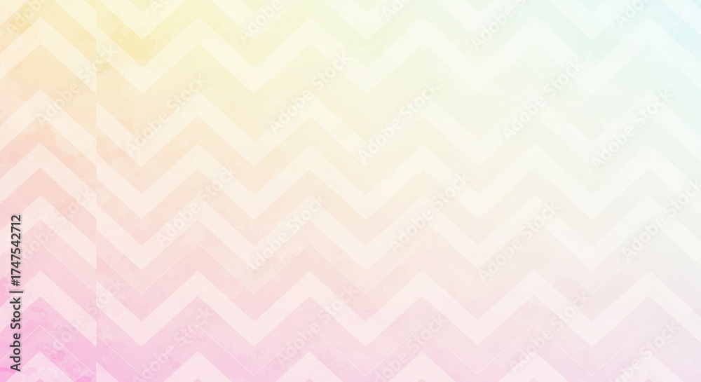 Fototapeta premium Pastel chevron pattern with soft color gradient