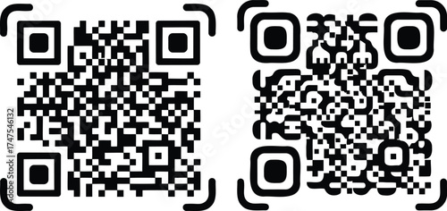 QR Code Designs – Contactless Technology Vector Collection
