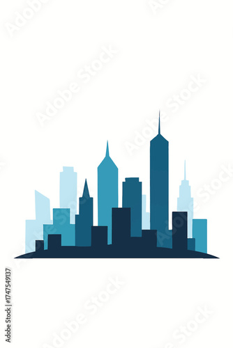 New York City skyline vector illustration