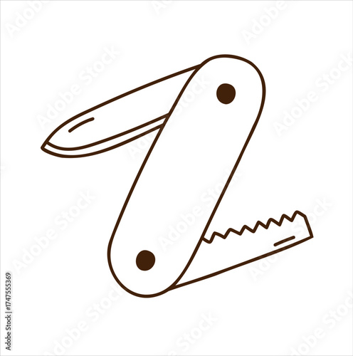 Multifunctional Knife Vector Illustration
