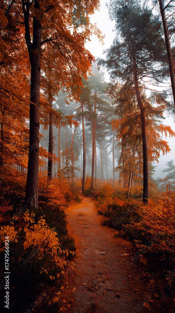 Obraz premium Autumn Forest Path