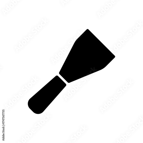 Basic Putty Knife Spatula Silhouette Icon Design
