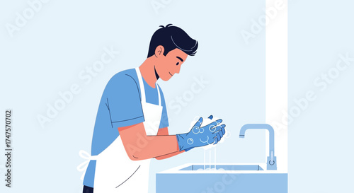 Proper Hand Washing Demonstration: Effective Hygiene Practice And Protection Against Germs