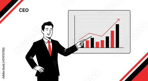 Professional Presenting A Chart Displaying A Positive Financial Business Strategy for Success
