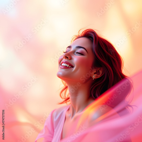 Softfocus Pastel Abstract Background with Neon Hues