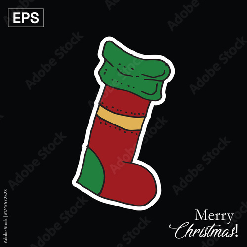 christmas socks illustration