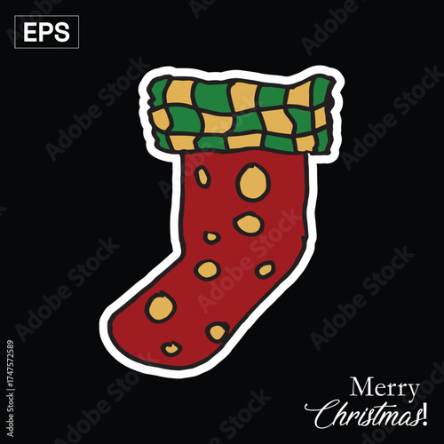 christmas socks illustration