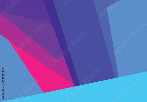 Abstract geometric shapes with gradient colors and sharp edges vector