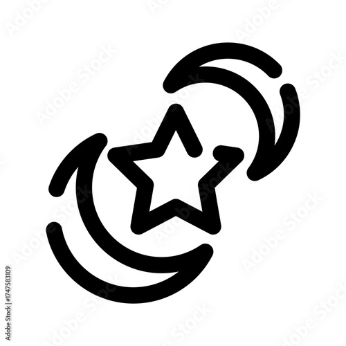 Moon and sun icon
