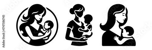 Motherhood: A Collection of Mother and Child Silhouettes.