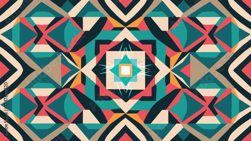 Illustration Of Geometric Pattern Where Every Shape Is Perfectly Aligned And Beautiful Vector Design Template