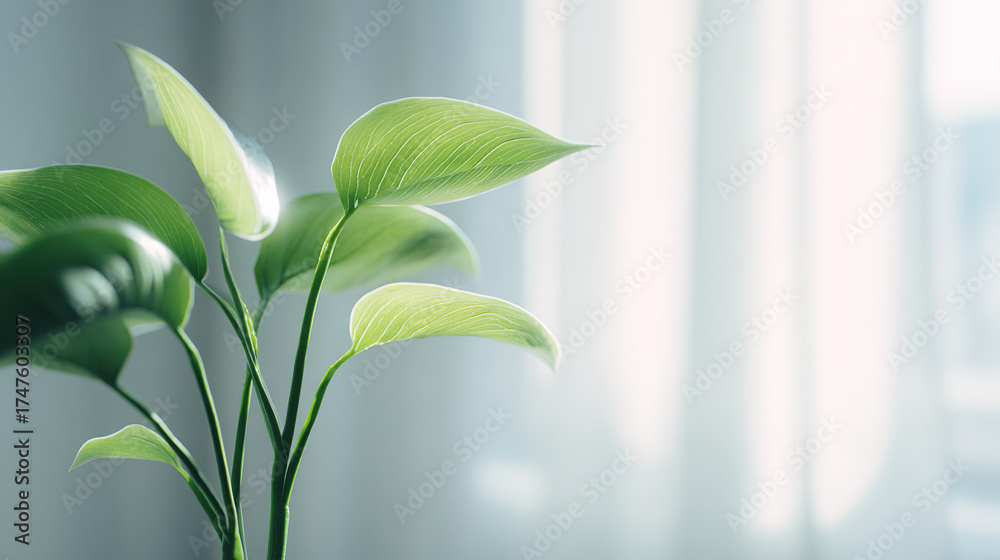 Fototapeta premium A small green seedling with dewdrops on its leaves emerges from a pile of glistening gold coins, symbolizing financial growth, investment, and sustainable business.