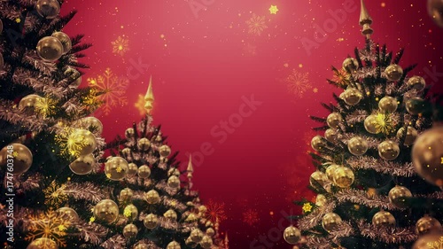 christmas background with pine cones