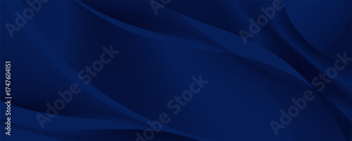 Premium dark blue abstract background with elegant diagonal line patterns and modern geometric style. Luxury vector template for digital banners, invitations, vouchers, certificates, and presentations