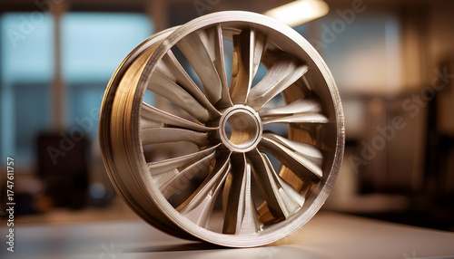 Wallpaper Mural Aircraft turbine wheel printed on metal 3d printer. Torontodigital.ca