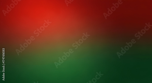 Abstract Christmas Colors Gradient Background of Red and Green