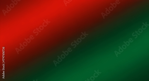 Abstract Christmas Colors Gradient Background of Red and Green