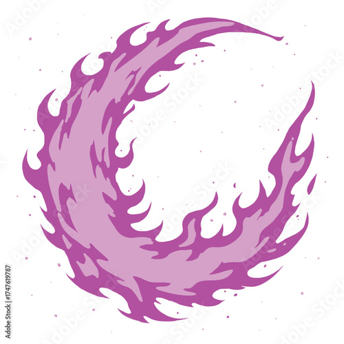circular blazing flame fire eksplosion vector, fire eksplosion anime effect