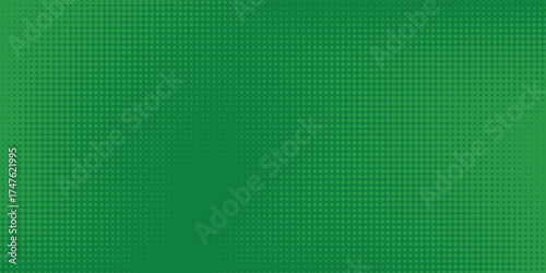 Dots halftone green color pattern gradient texture with technology digital background. Dots pop art comics with nature graphic design.