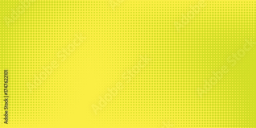 Dots halftone green color pattern gradient texture yellow technology digital background. Dots pop art comics with nature graphic design.