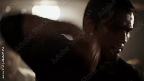 Athlete resting after intense training session