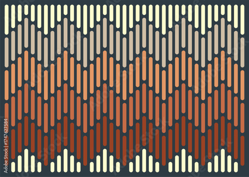 Abstract zigzag geometric seamless pattern in warm terracotta and beige earthy tones. Perfect for modern background, boho decor, wall art, textile, packaging, and digital design projects.