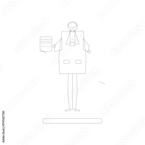 Radiologist with X-ray Unique Vector – Diagnostic Imaging and Medical Scan Interpretation Illustration
