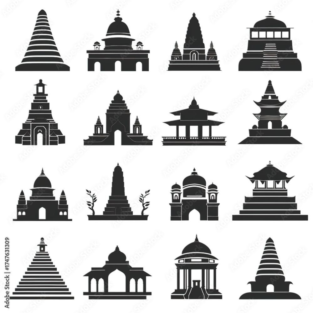 Obraz premium Vector Silhouettes of silhouettes Design and Illustration Projects