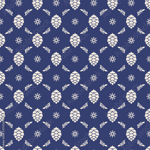 White Pine Cone Winter Pattern