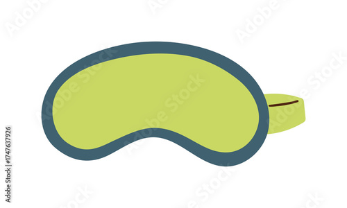 Sleep mask for eyes. Night accessory to sleep, travel and recreation. Isolated vector illustration on white background . Hand drawn flat doodle illustration .