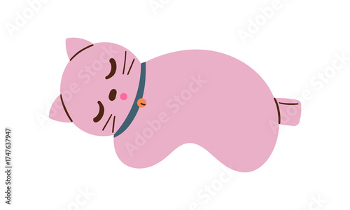 Sleep mask for eyes. Night accessory to sleep, travel and recreation. Isolated vector illustration on white background . Hand drawn flat doodle illustration .
