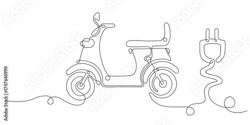 continuous line of electric m...