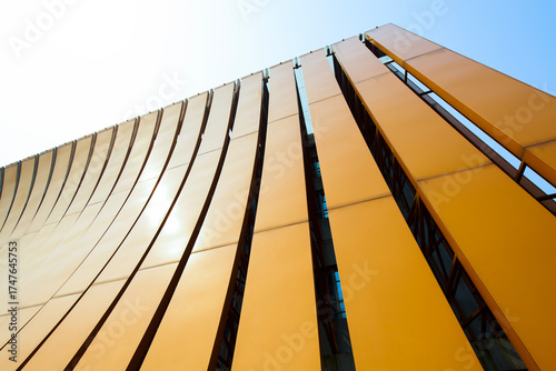 Wallpaper Mural Artistic building exterior details with yellow lines Torontodigital.ca