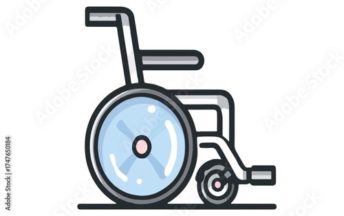 wheelchair, disability, accessibility, inclusion, care, hospital, medical, health, kawaii, cute, cartoon, illustration, support, assistance, mobility, aid, patient, recovery, therapy, medicine, handic