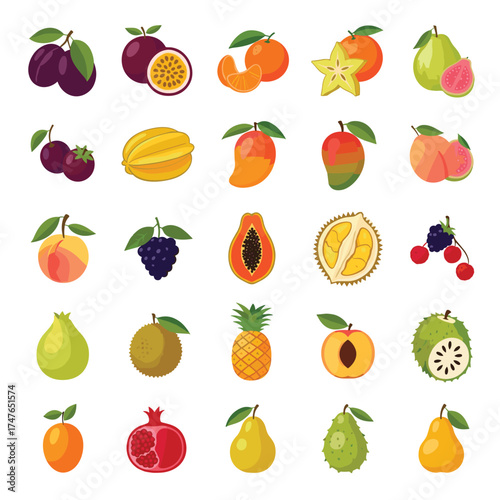 A colorful collection of fresh and exotic fruits from around the world.