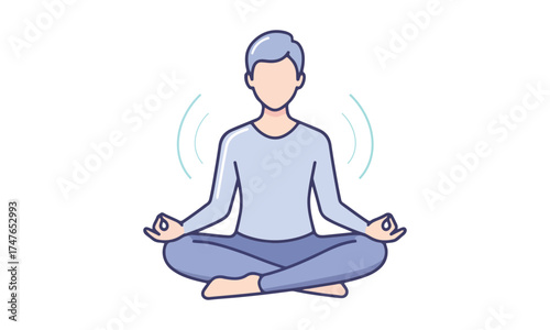 Meditation Pose Icon – Balance and Mindfulness Symbol