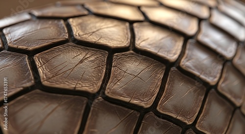 Close-up View of Textured Scales with Varying Light and Shadows Showing a Detailed Surface, Perfect for Backgrounds, Textures, and Digital Art Projects