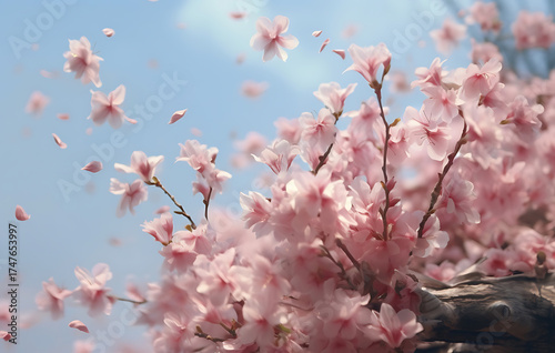 Delicate blossoms unfurl, their elegant petals kissed by gentle light and imbued with a dreamlike, ethereal quality