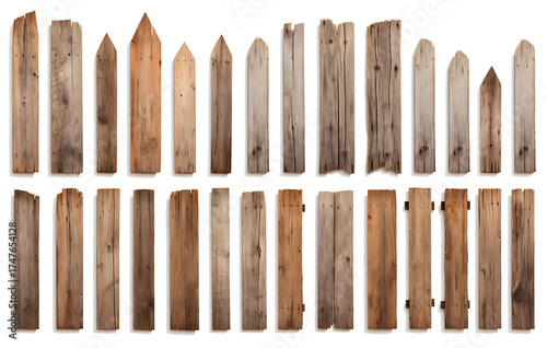 charmingly weathered wooden fence stretches, showcasing a diverse collection of wooden posts that exude a sense of rustic elegance.