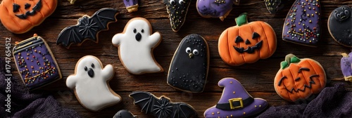 Halloween cookies decorating spooky traditional dessert food