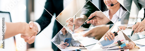 Collaboration and partnership in a modern business environment.