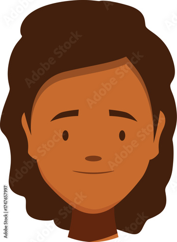 Close up portrait of a young woman with brown hair and gentle smile, exuding warmth and approachability