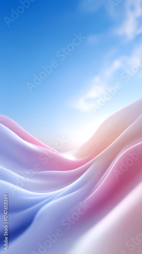 Abstract metallic gradient with shiny reflections, elegant phone background.