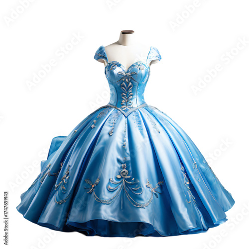 wedding dress isolated on white