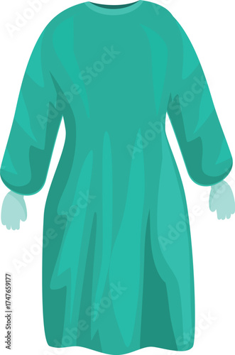 Sterile attire and gloves ensure hygiene in medical settings, ready for surgery or examination