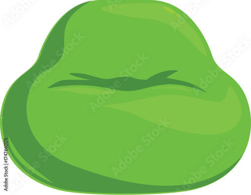 Comfortable green beanbag chair providing cozy seating