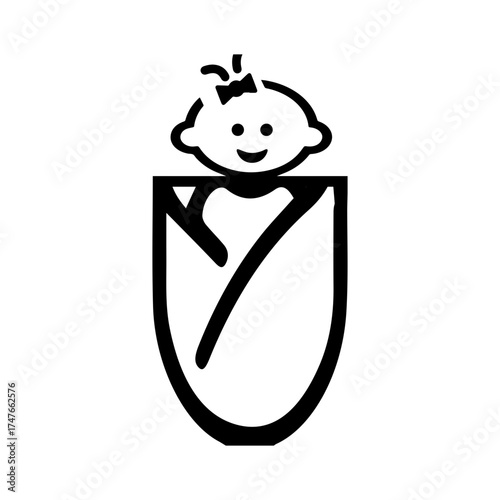 Swaddled Baby Icon