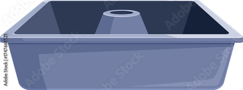 Metallic baking mold with a central cone, ideal for creating cakes with a hole in the center