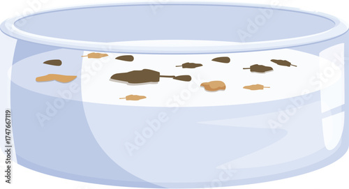 Petri dish containing mold growing in a laboratory experiment, scientific research concept
